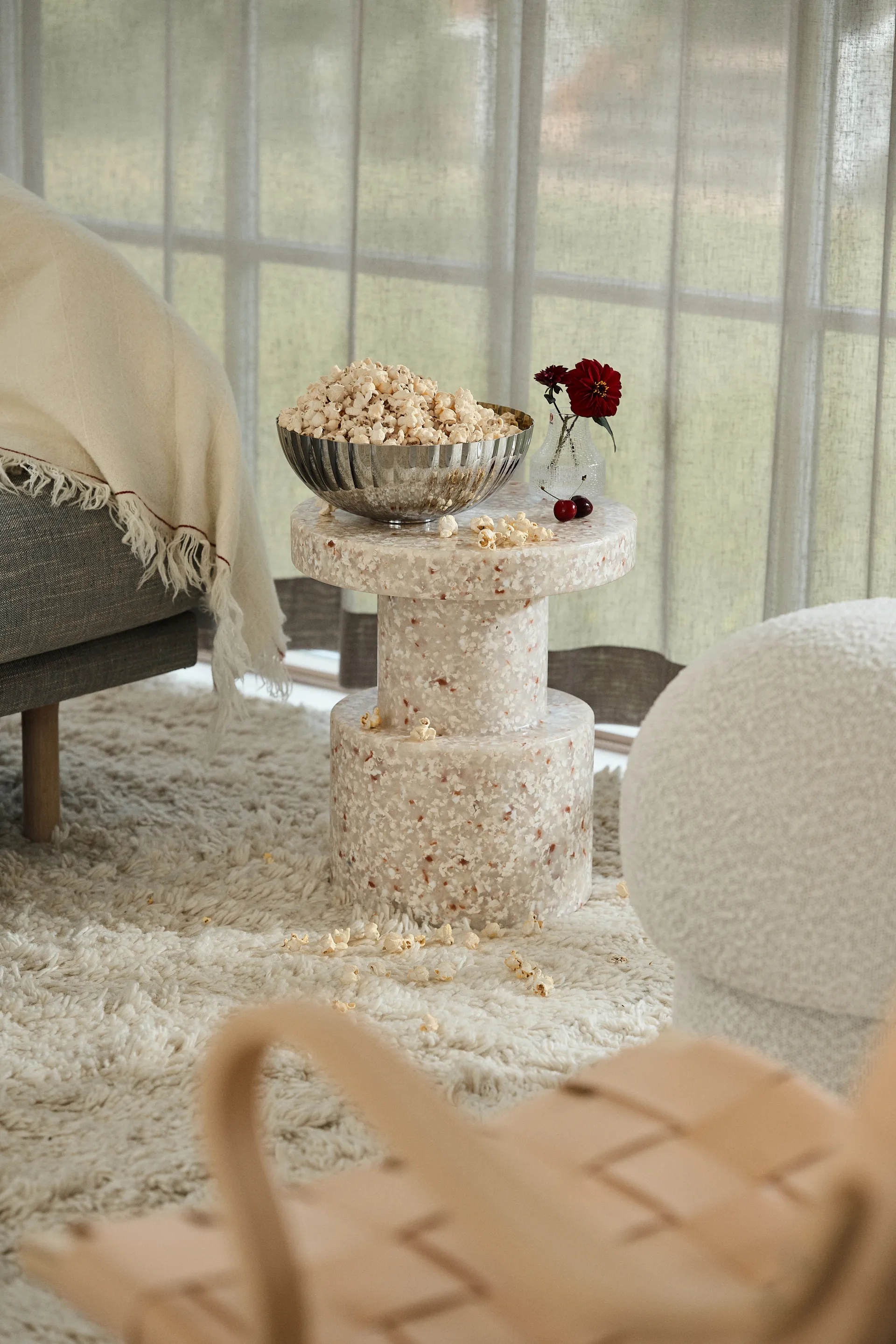 Uno poef Ø50 cm, Cream Design House Stockholm