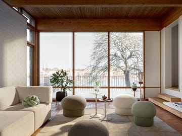 Uno poef Ø65 cm - Green - Design House Stockholm