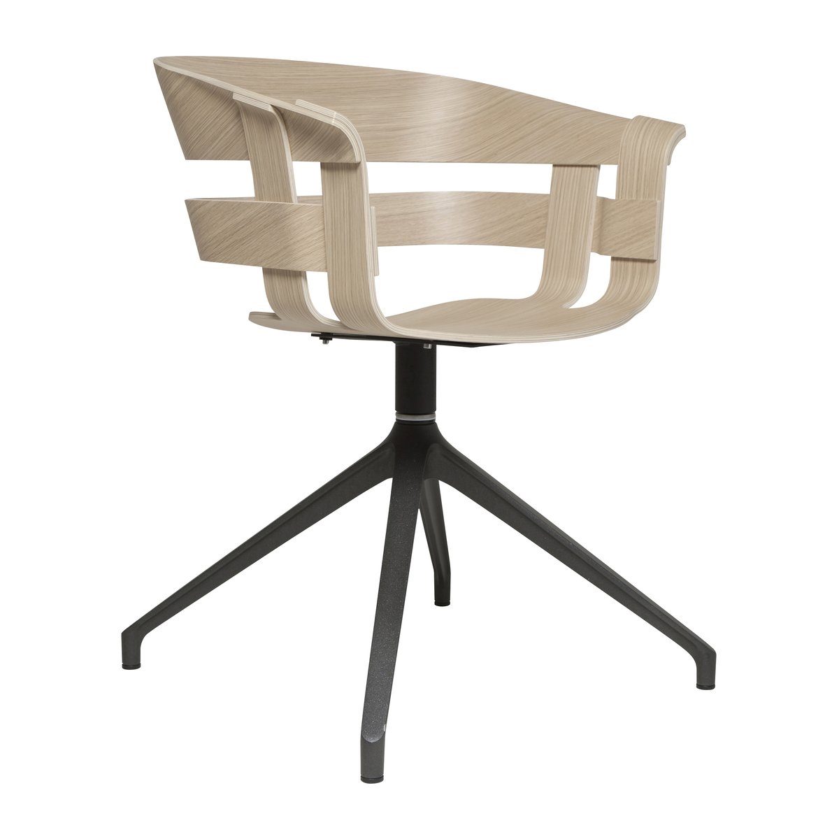 Design House Stockholm Wick Chair bureaustoel eiken-grijze metalen poten