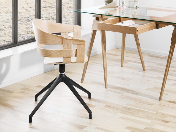 Wick Chair bureaustoel, eiken-grijze metalen poten Design House Stockholm