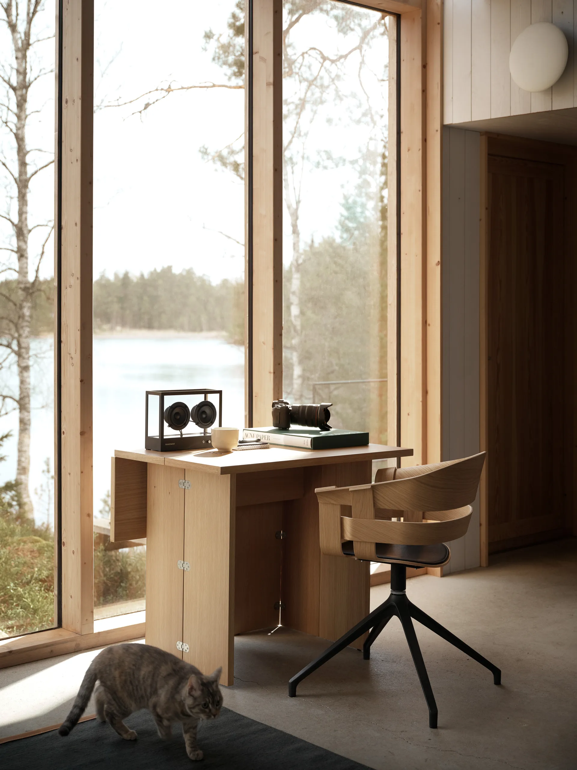 Wick Chair bureaustoel, eiken-grijze metalen poten Design House Stockholm