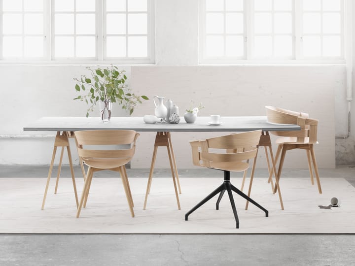 Wick Chair bureaustoel, eiken-grijze metalen poten Design House Stockholm