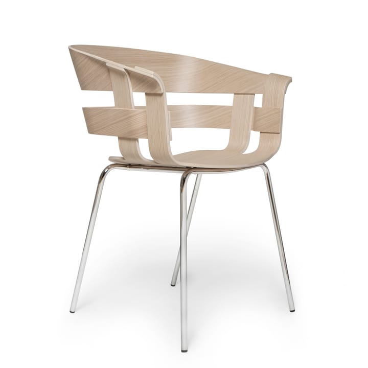 Wick Chair stoel - eiken-verchroomde poten - Design House Stockholm