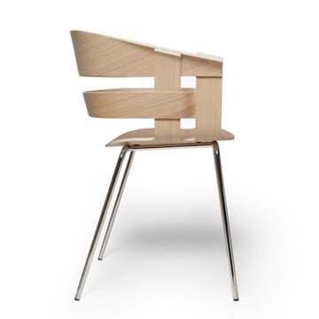 Wick Chair stoel - eiken-verchroomde poten - Design House Stockholm