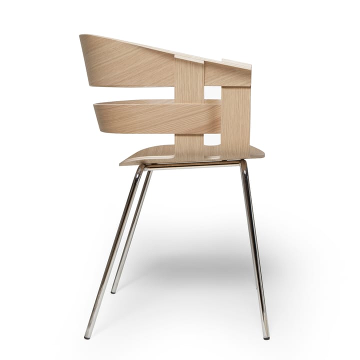 Wick Chair stoel - eiken-verchroomde poten - Design House Stockholm