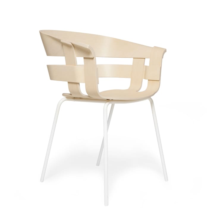Wick Chair stoel - essenhout-witte metalen poten - Design House Stockholm