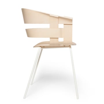 Wick Chair stoel - essenhout-witte metalen poten - Design House Stockholm