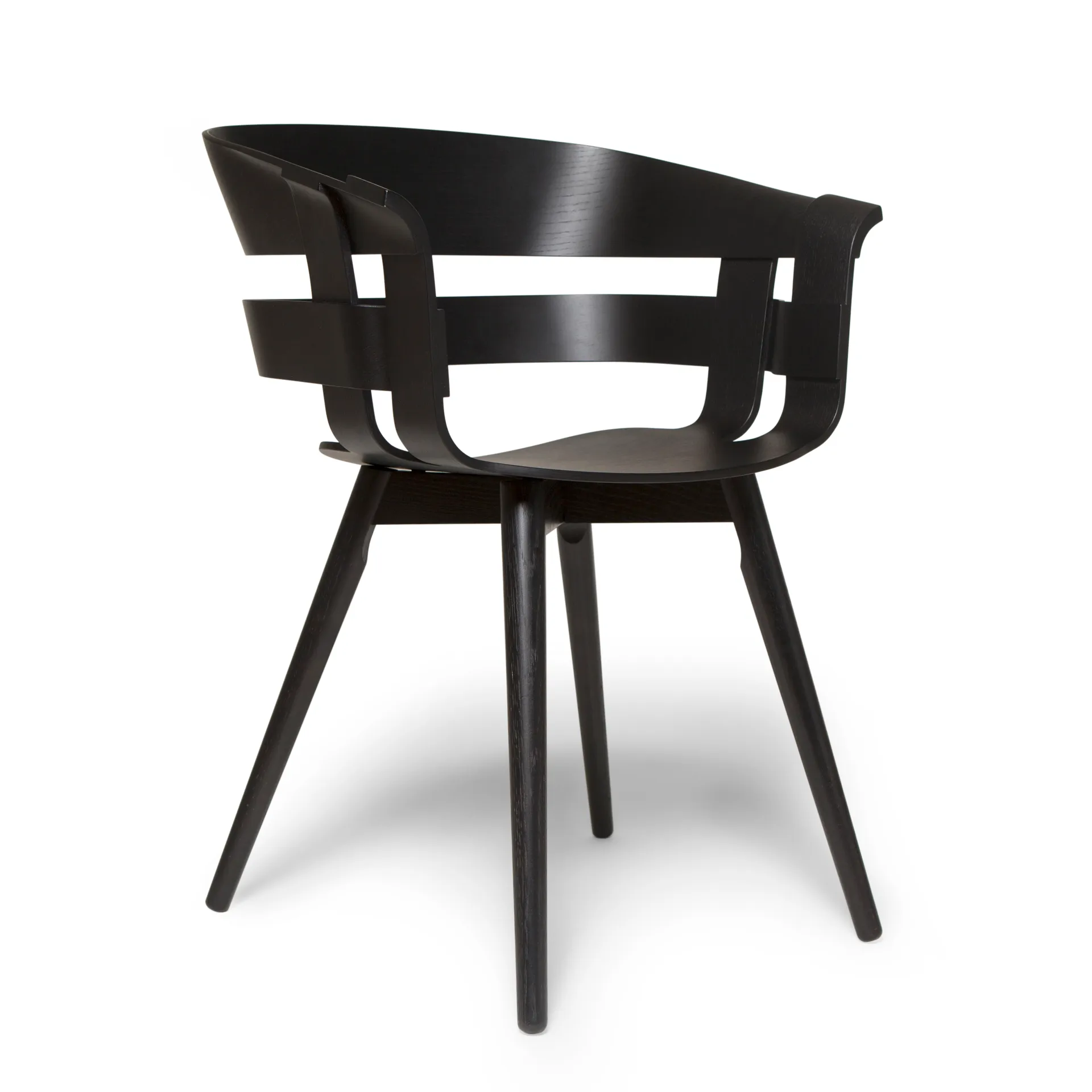 Wick Chair stoel, zwart-zwarte essen poten Design House Stockholm