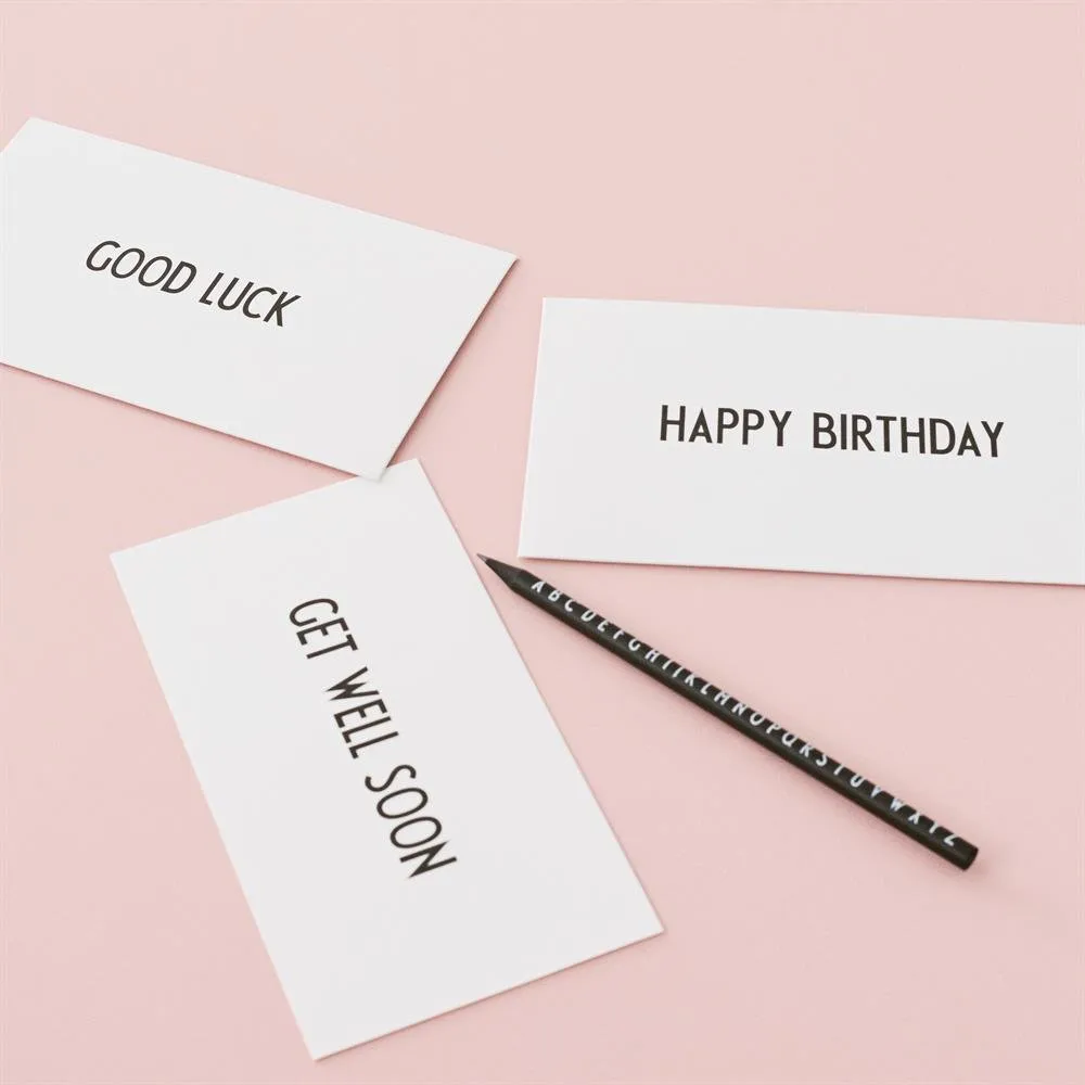 AJ Vintage ABC kaart, Good Luck Design Letters