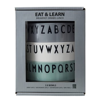 Breakfast Dinner Lunch kom 3-pack - Groen - Design Letters
