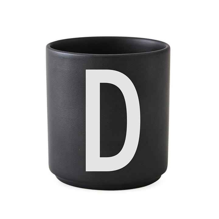 Design Letters beker zwart - D - Design Letters