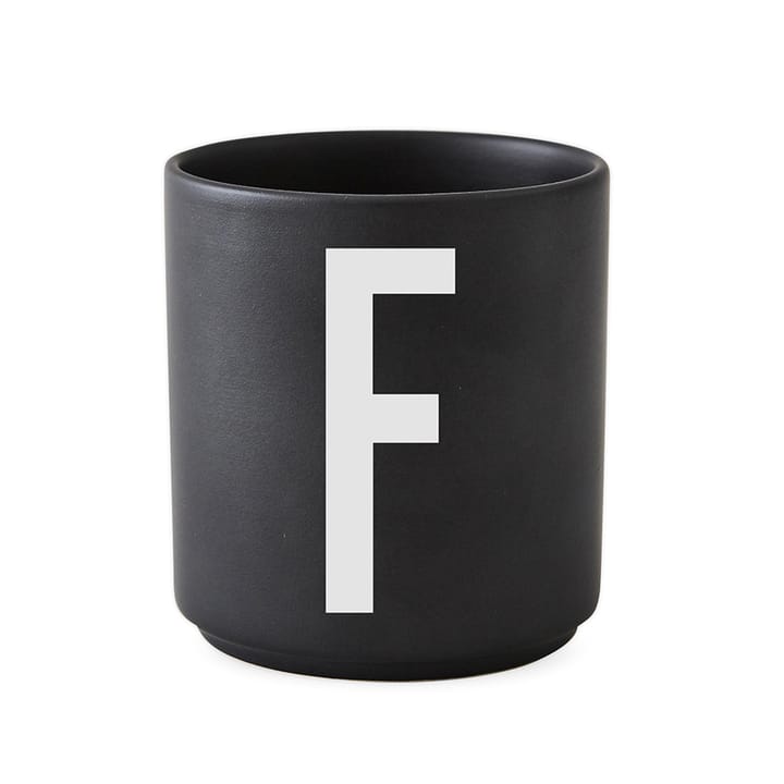 Design Letters beker zwart - F - Design Letters