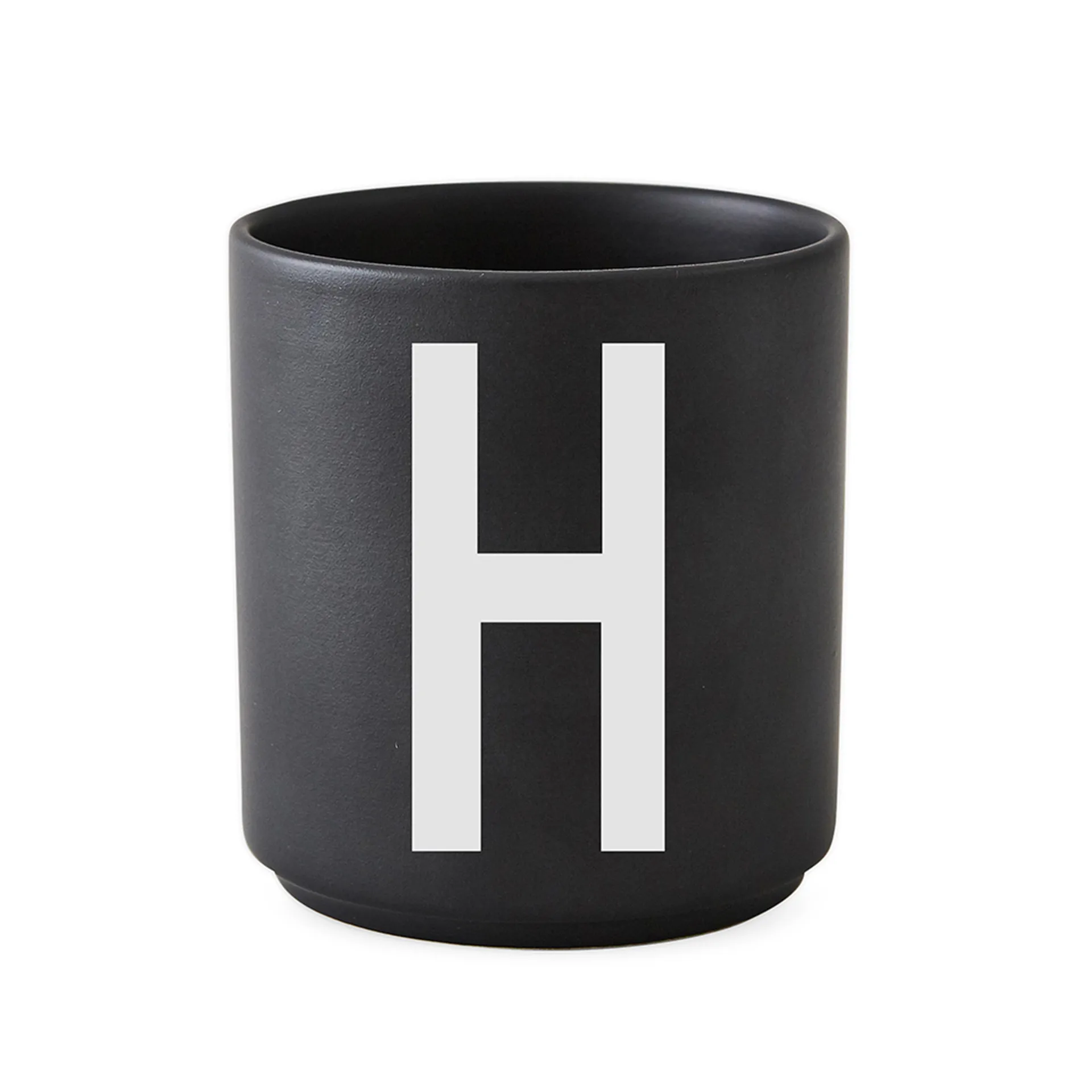 Design Letters beker zwart, H Design Letters