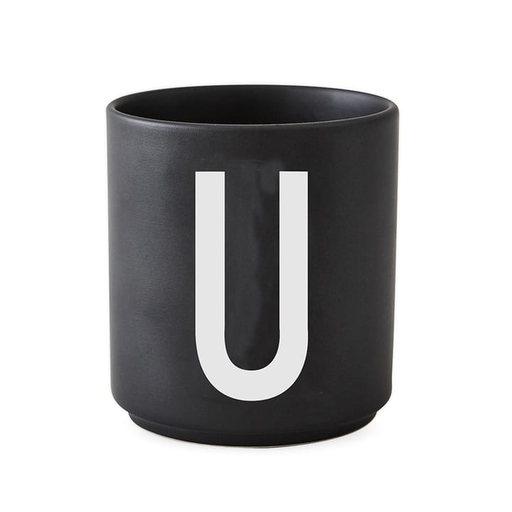 Design Letters beker zwart - U - Design Letters