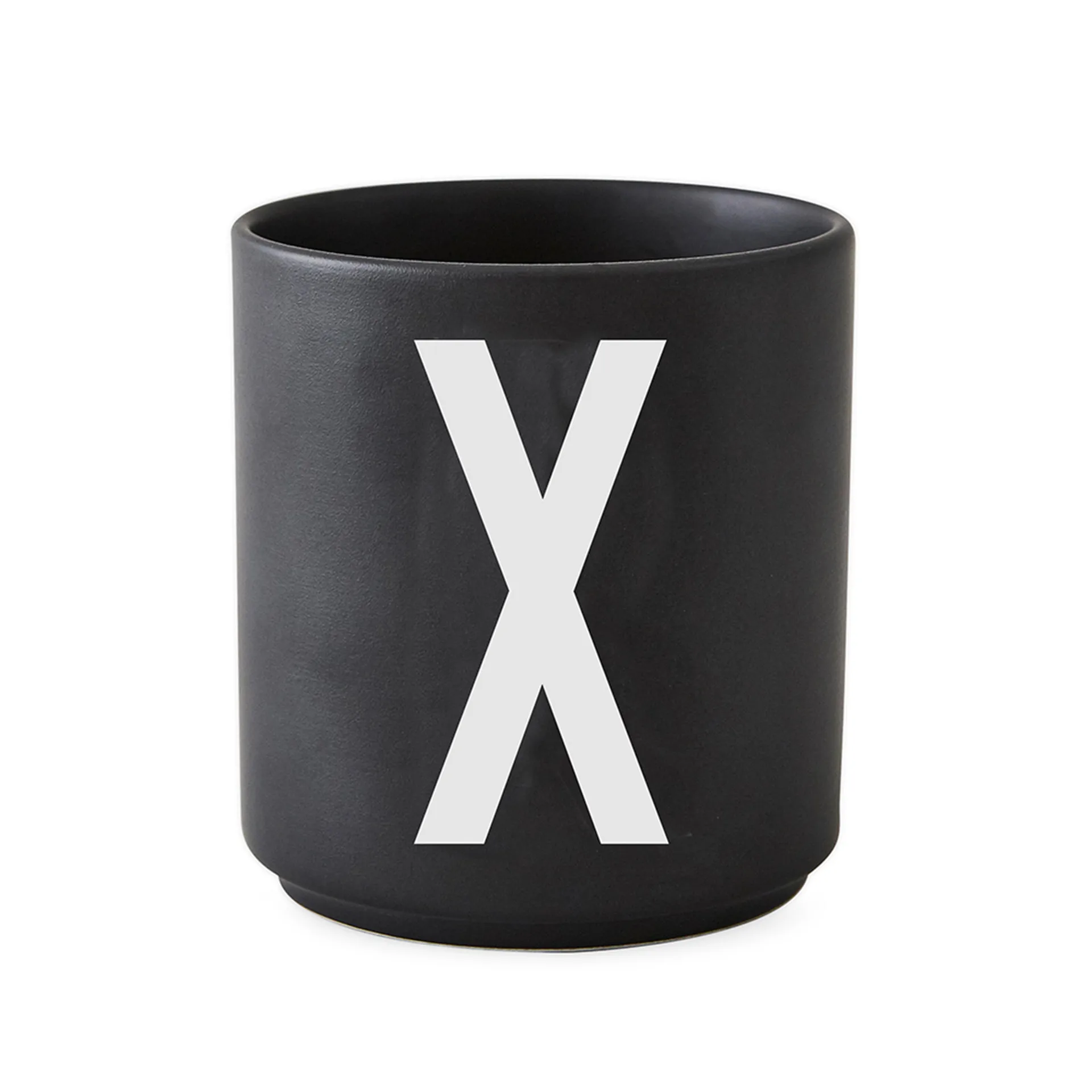 Design Letters beker zwart, X Design Letters