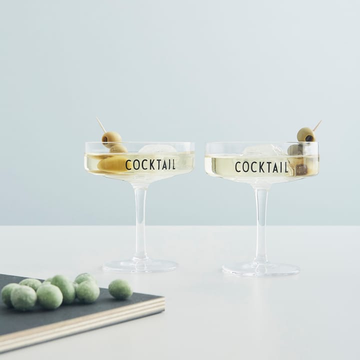 Design Letters cocktailglas 2-pack - Helder - Design Letters