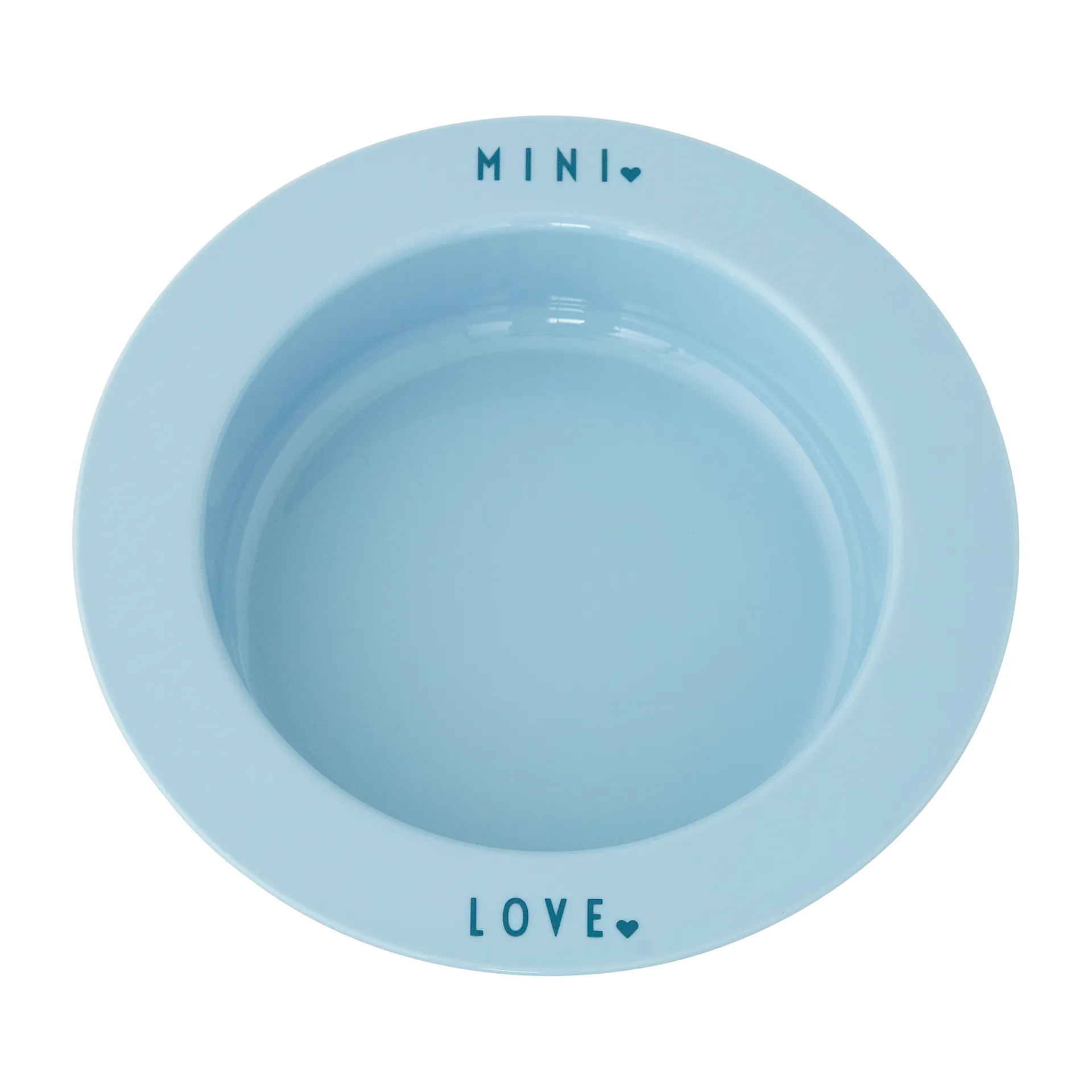 Design Letters diep bord favoriet mini, Light blue-love Design Letters