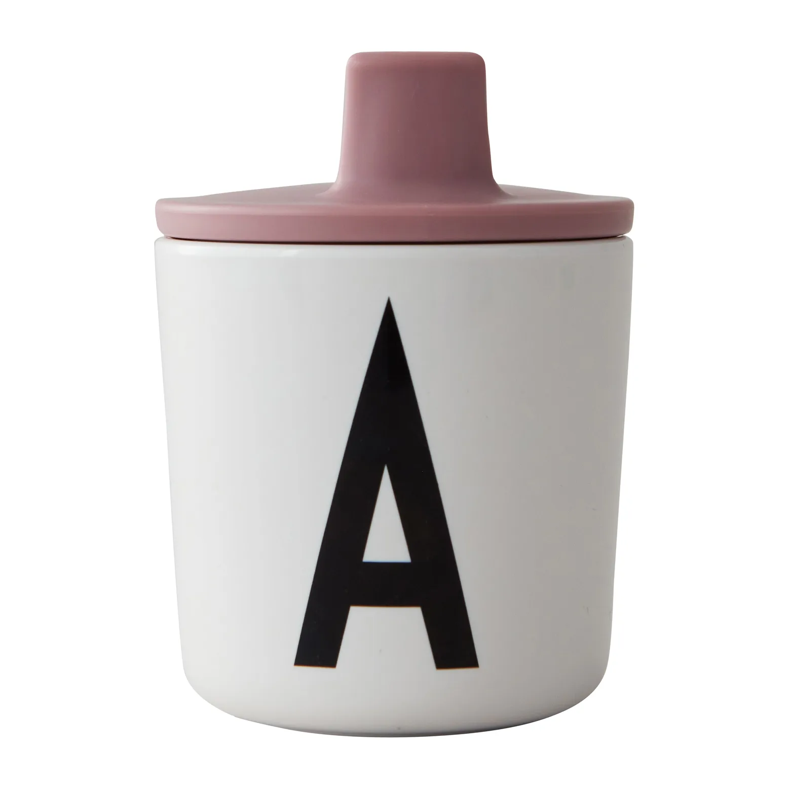 Design Letters drinktuit/deksel voor melamine beker, Ash rose Design Letters