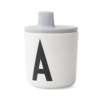 Design Letters drinktuit/deksel voor melamine beker - grijs - Design Letters