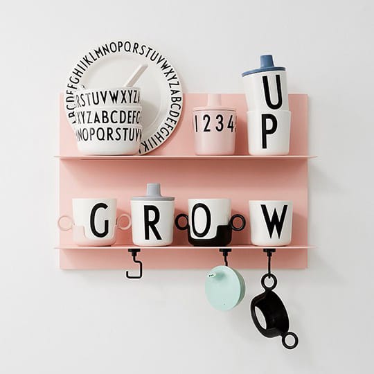 Design Letters drinktuit/deksel voor melamine beker, grijs Design Letters