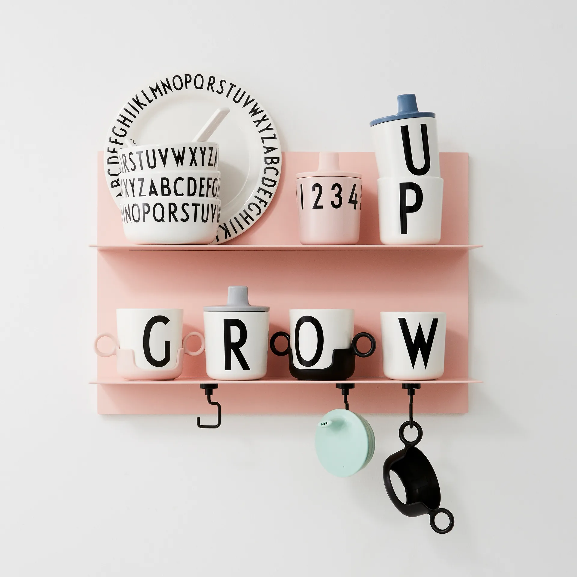 Design Letters drinktuit/deksel voor melamine beker, Nude Design Letters