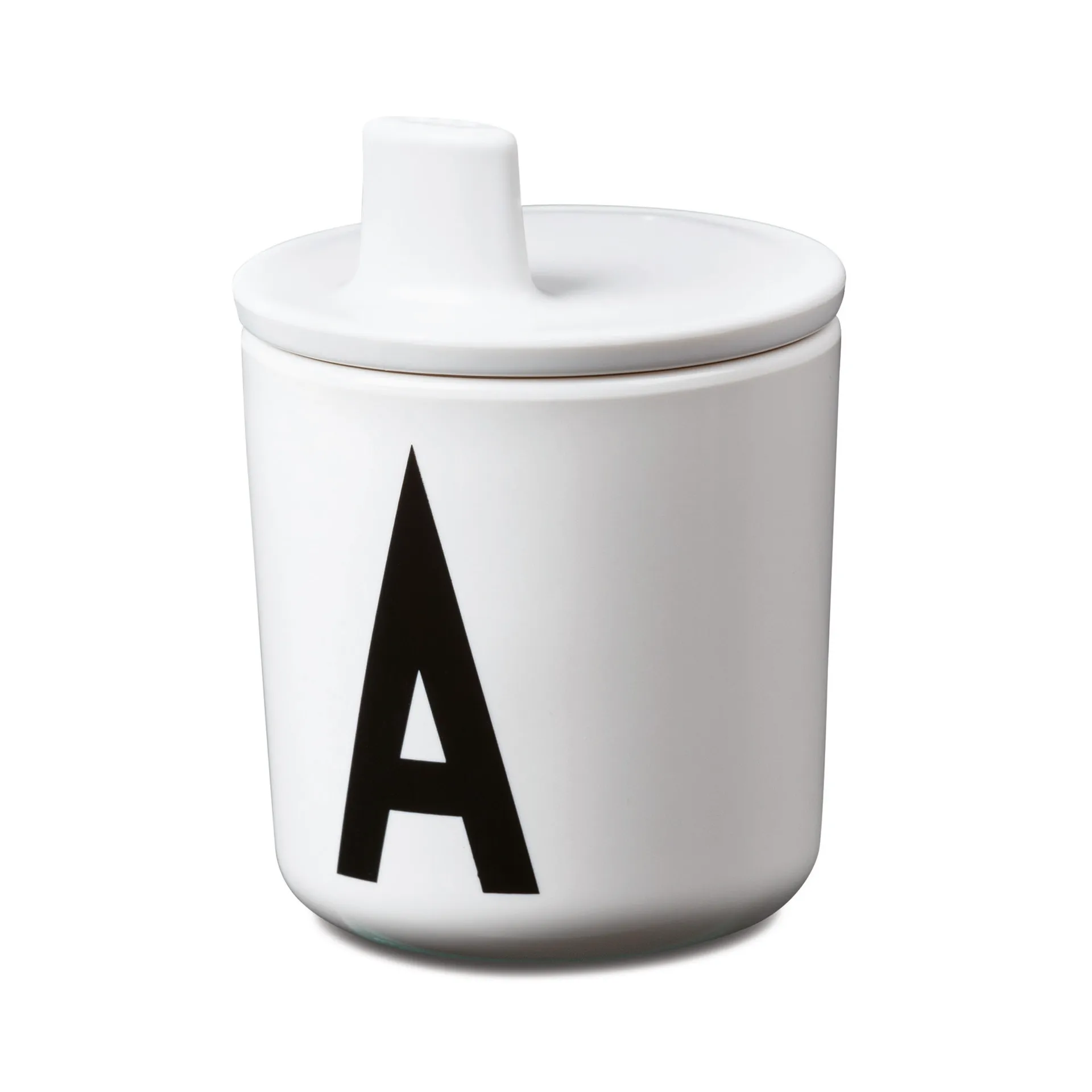 Design Letters drinktuit/deksel voor melamine beker, wit Design Letters