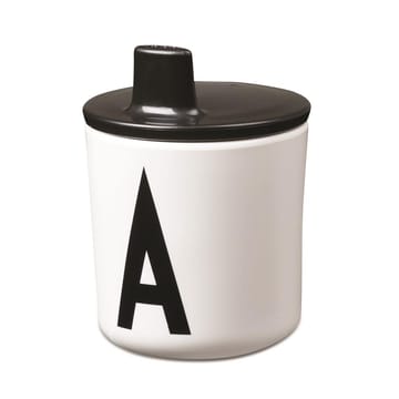 Design Letters drinktuit/deksel voor melamine beker - zwart - Design Letters