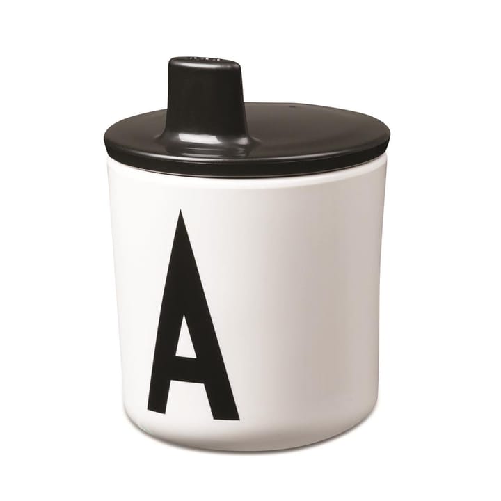Design Letters drinktuit/deksel voor melamine beker, zwart Design Letters