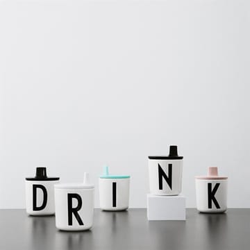 Design Letters drinktuit/deksel voor melamine beker - zwart - Design Letters