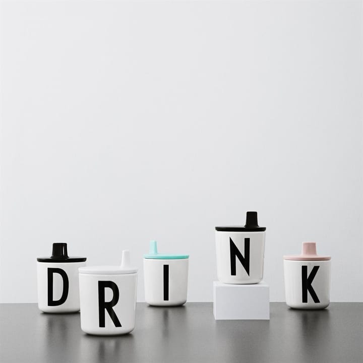 Design Letters drinktuit/deksel voor melamine beker, zwart Design Letters