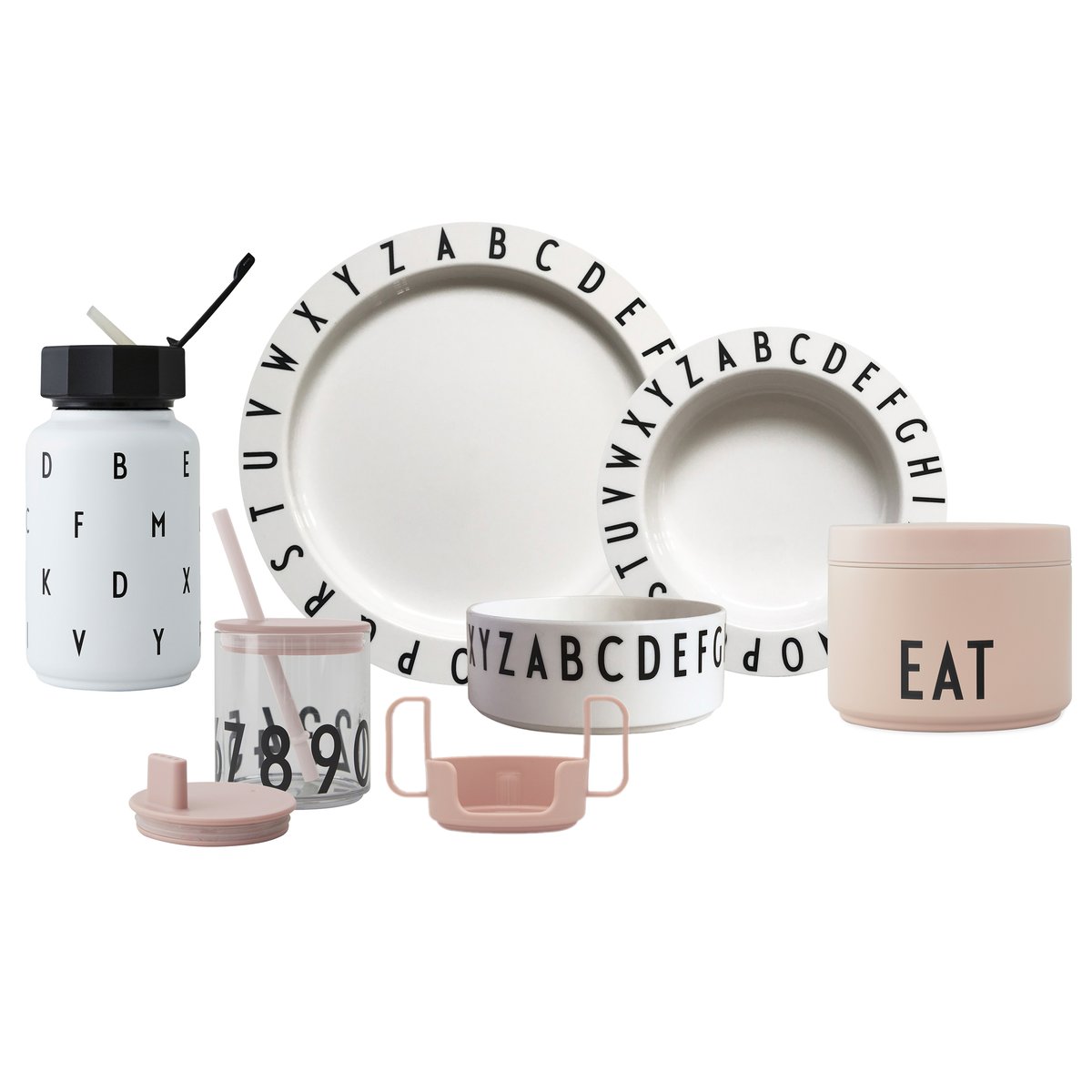 Design Letters Design Letters Eat & Learn Premium cadeauset Nude-wit