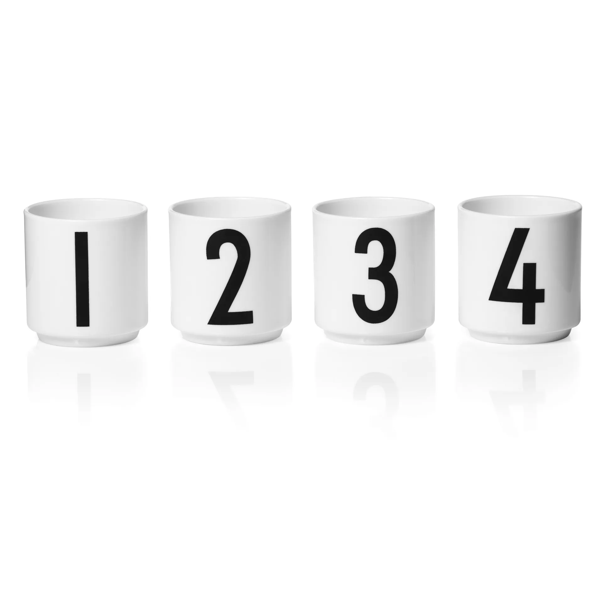 Design Letters espressokop 4-pack, White Design Letters