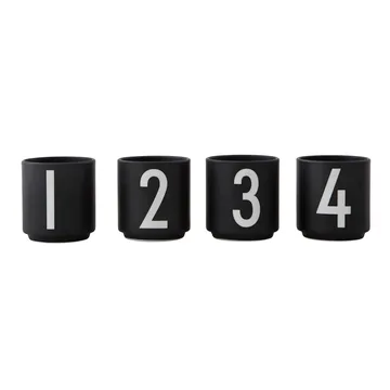 Design Letters espressokopjes 4-pack zwart - Black - Design Letters