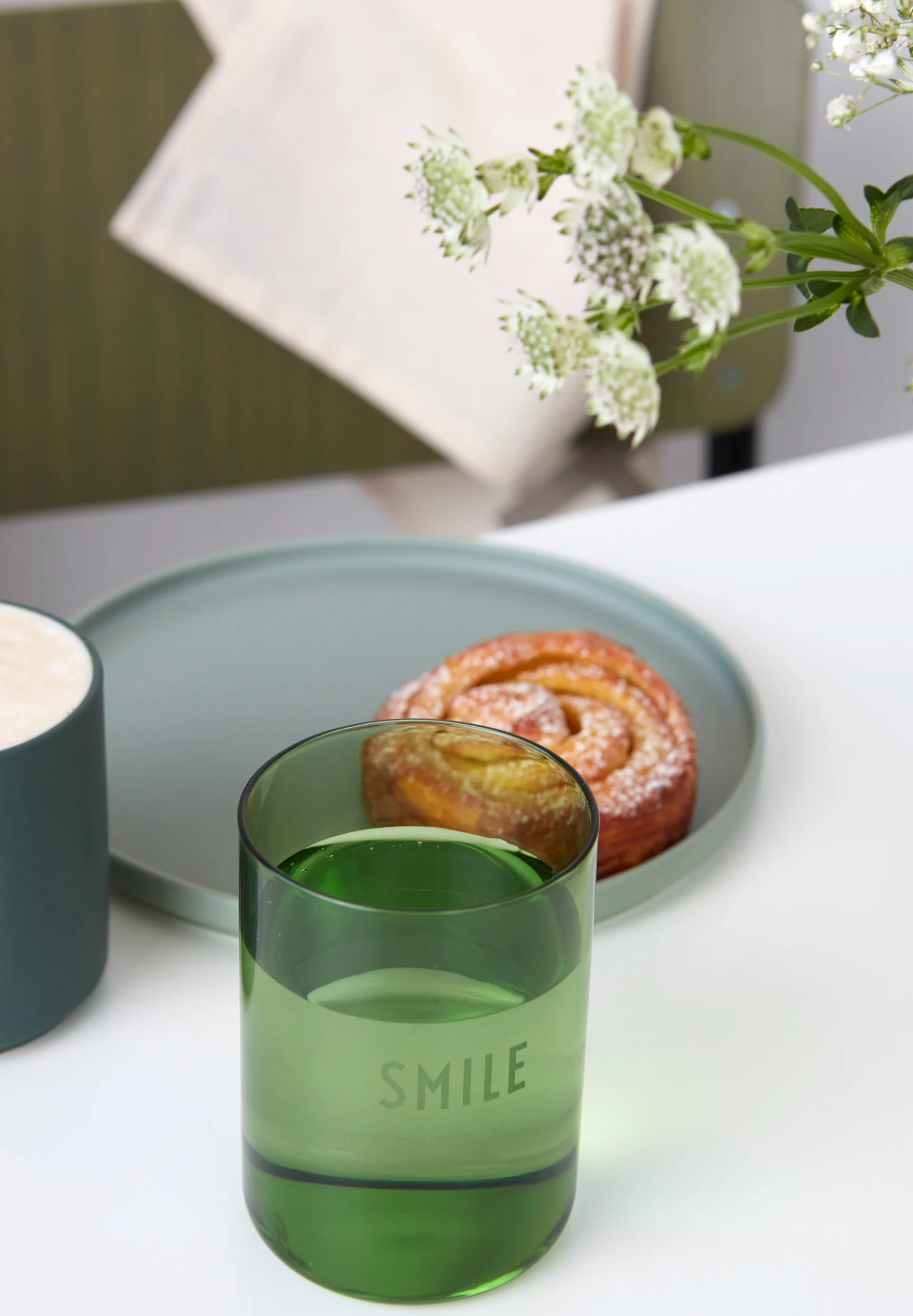 Design Letters favoriete glas 35 cl, Smile-green Design Letters