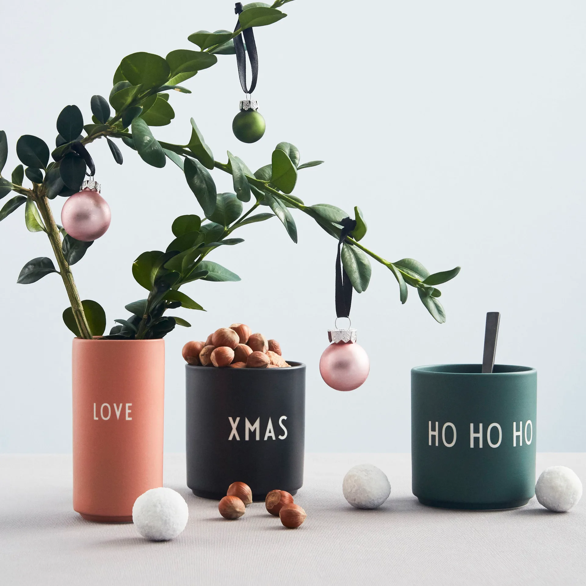 Design Letters favoriete mok 25 cl, Ho ho ho-dark green Design Letters