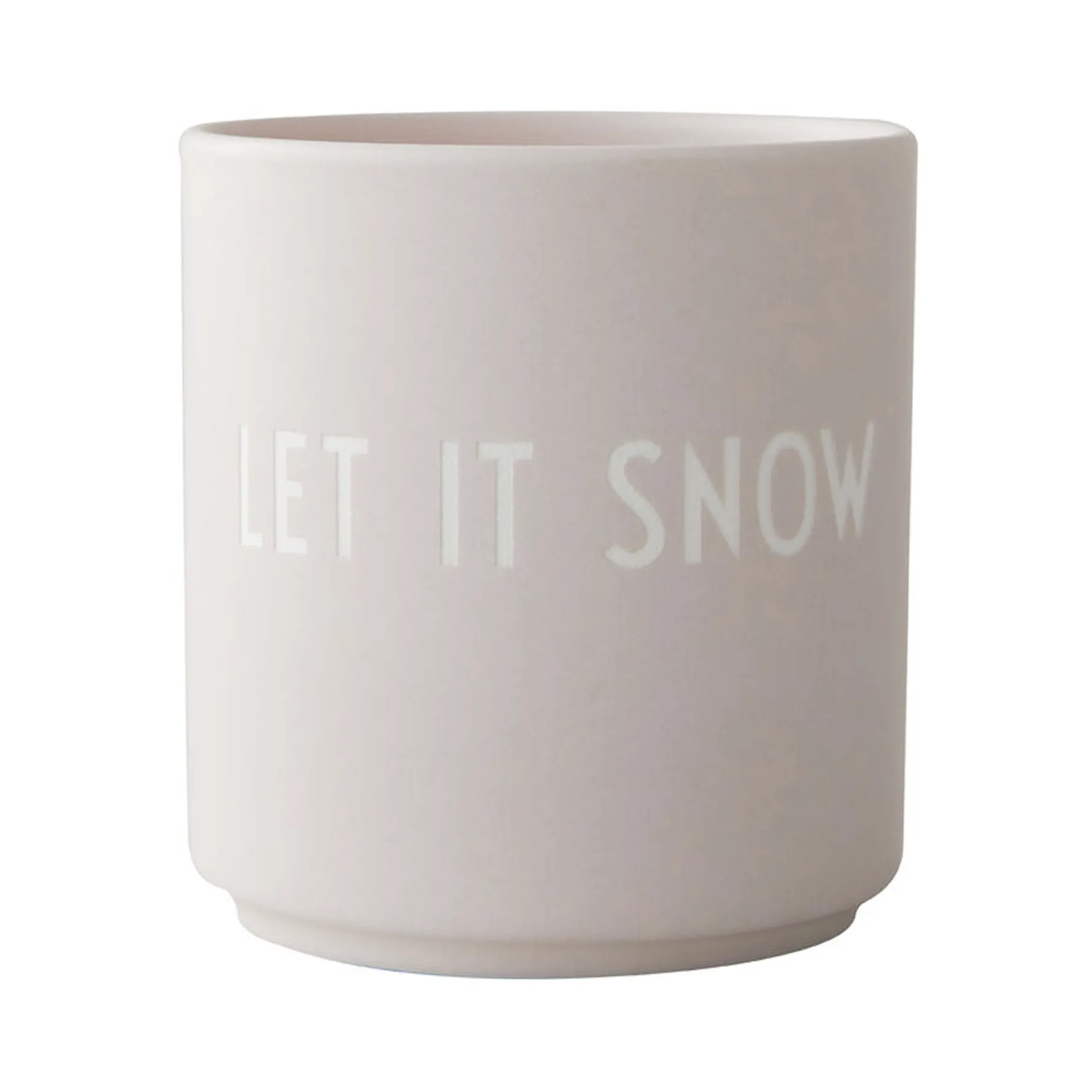 Design Letters favoriete mok 25 cl, Let it snow-pastel beige Design Letters