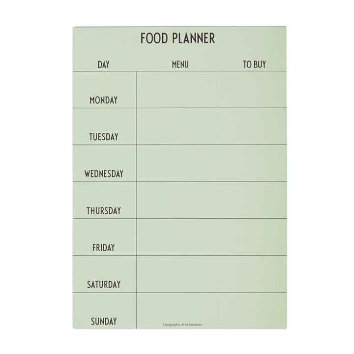 Design Letters Food planner - mint - Design Letters