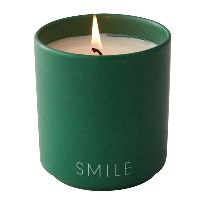 Design Letters geurkaars Ø8 cm - Smile-grass green - Design Letters