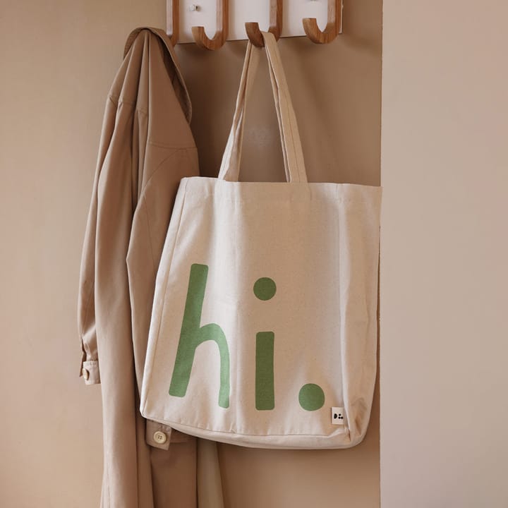 Design Letters hi. tas, Green-pink Design Letters