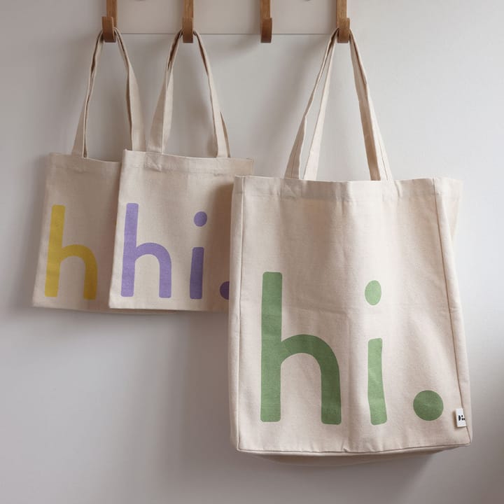 Design Letters hi. tas, Green-pink Design Letters