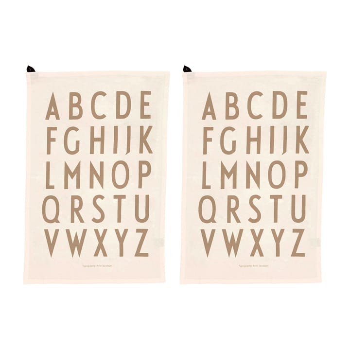 Design Letters keukenhanddoek 40x60 cm 2-pack - Off white - Design Letters