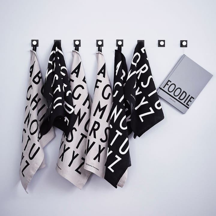 Design Letters keukenhanddoek 40x60 cm 2-pack, Zwart Design Letters
