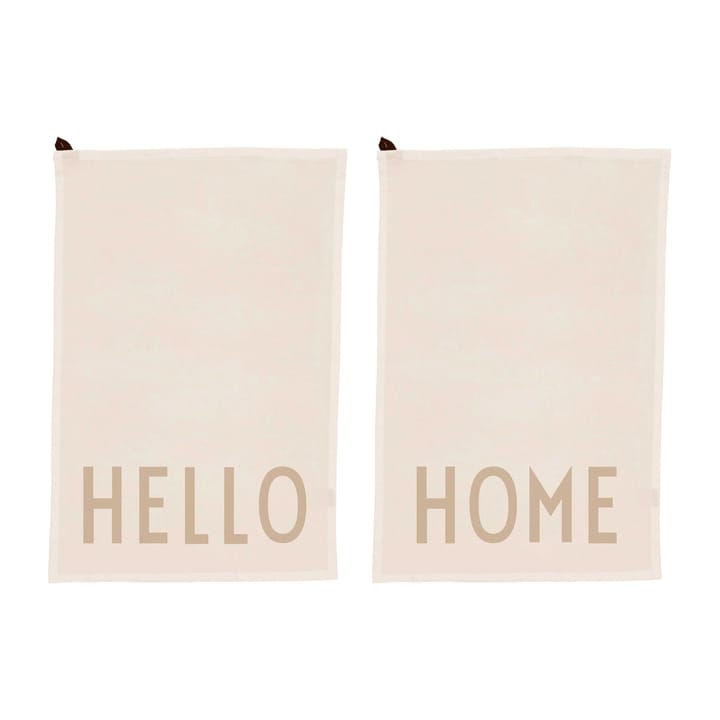 Design Letters keukenhanddoek favoriet 2-delig - Hello-home-off white - Design Letters