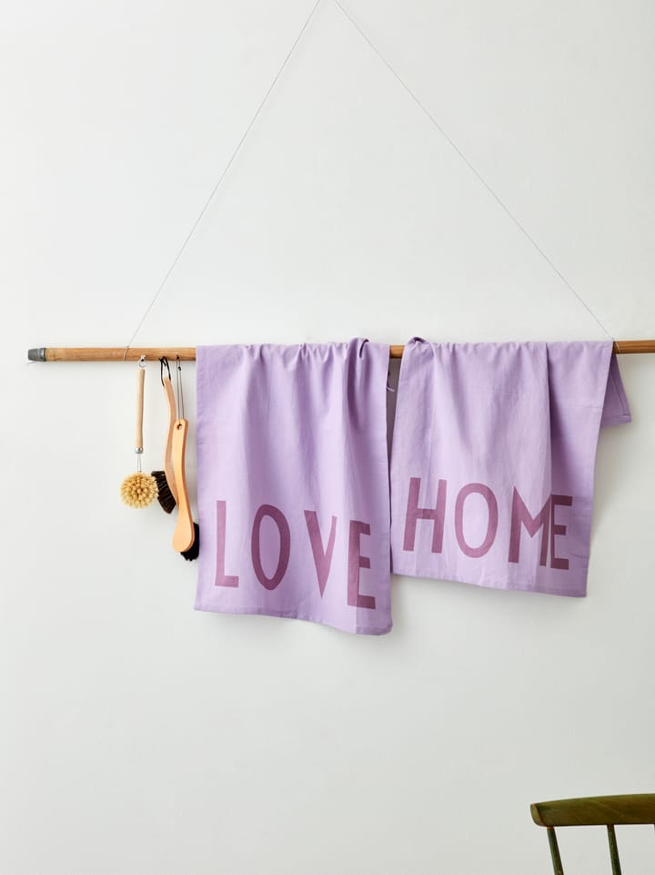 Design Letters keukenhanddoek favoriet 2-delig - Love-home-lavender - Design Letters