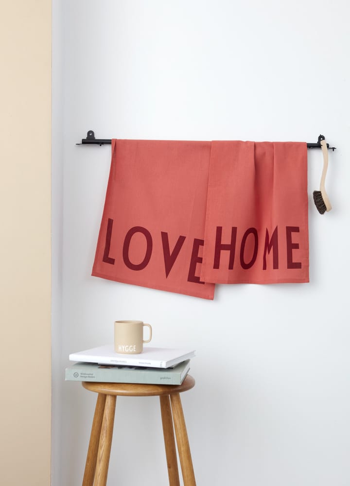 Design Letters keukenhanddoek favoriet 2-delig - Love-home-terracotta - Design Letters