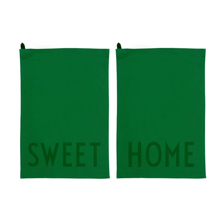 Design Letters keukenhanddoek favoriet 2-delig - Sweet-home-green - Design Letters