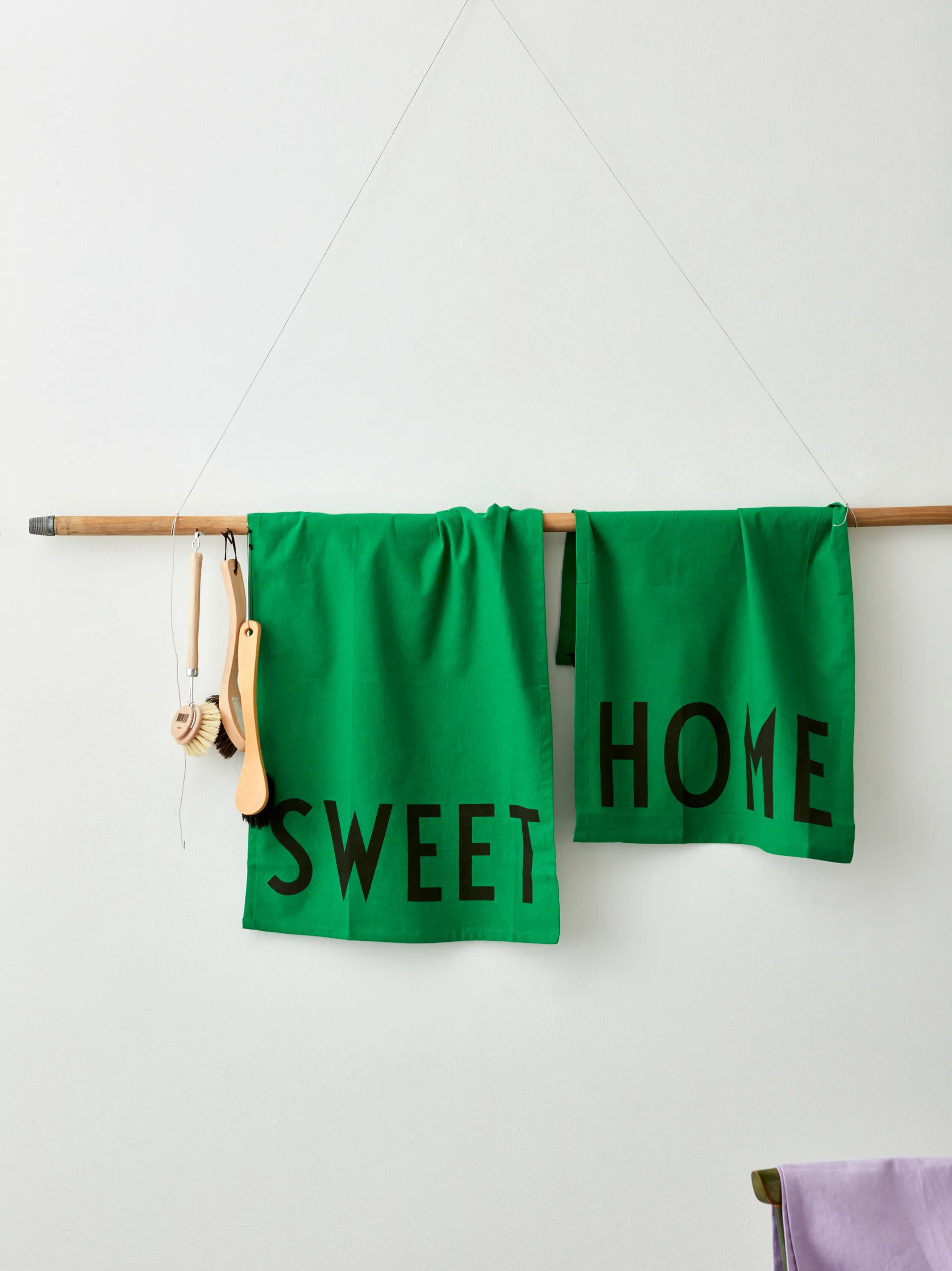 Design Letters keukenhanddoek favoriet 2-delig, Sweet-home-green Design Letters