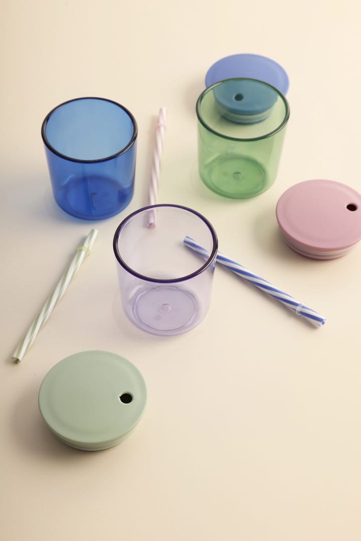 Design Letters Kids Eco drinkglas 2-pack, Blue Design Letters