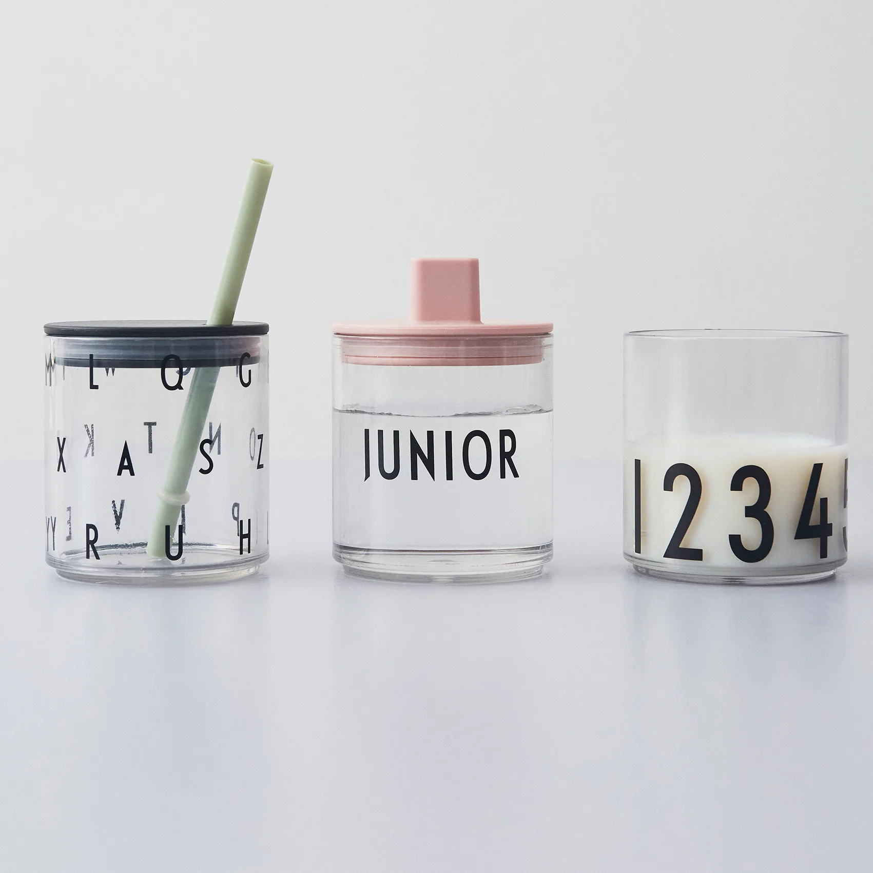 Design Letters Kids Personal Tritan glas, 123 Design Letters