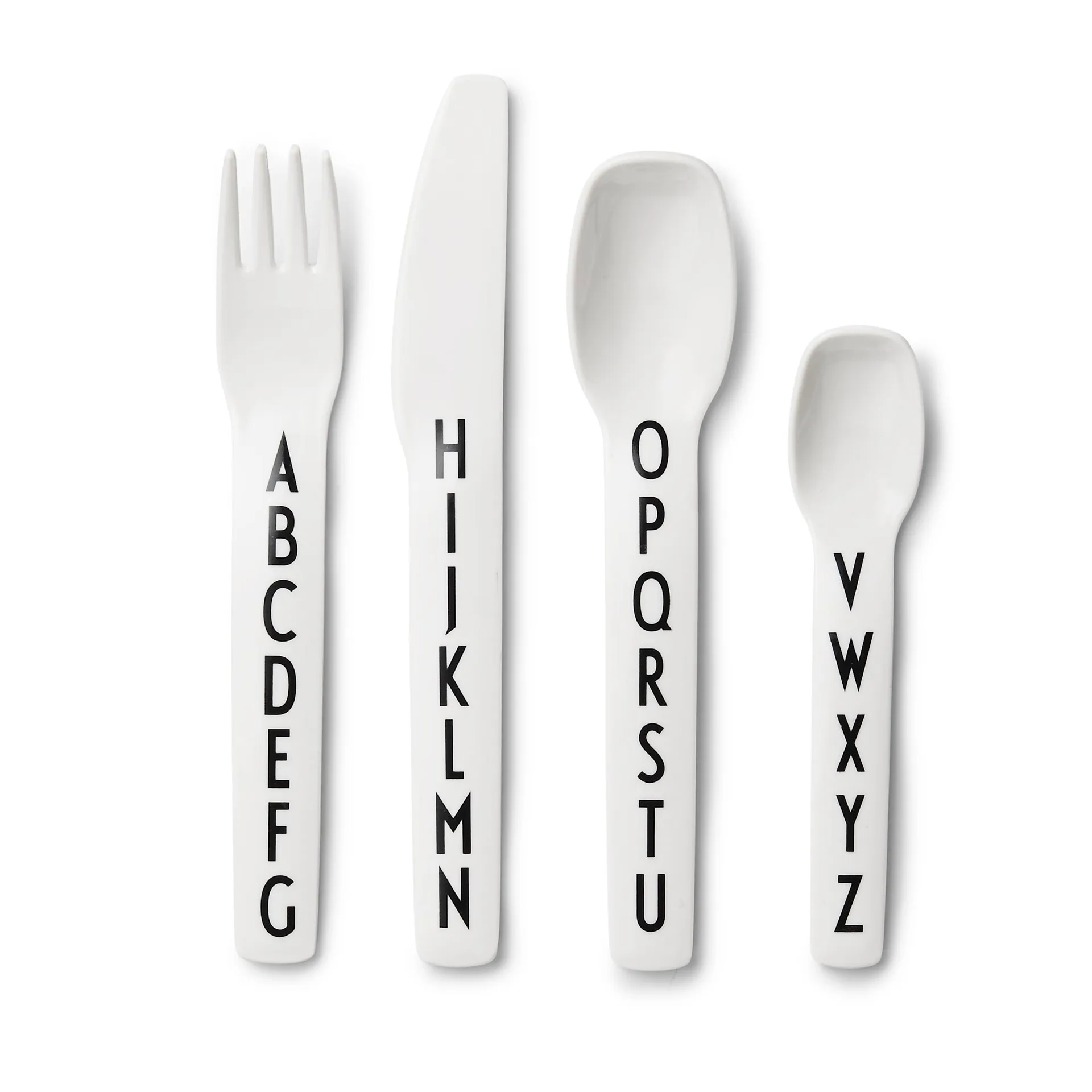 Design Letters kinderbestek melamine, 4 stuks Design Letters
